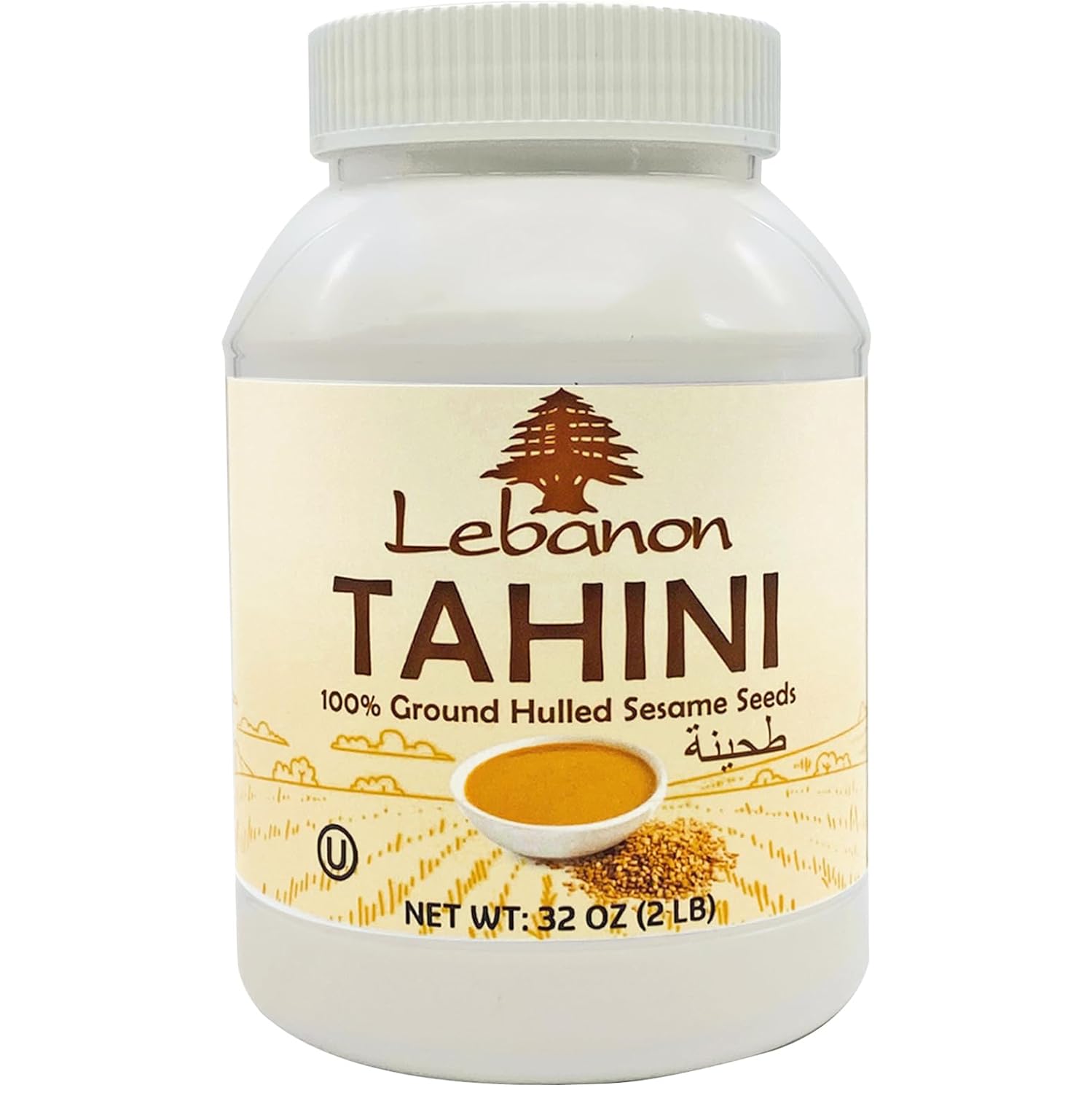 20 Case -Lebanon - Premium Tahini Paste, 100% Ground Sesame Seeds (2 Lbs) (Case of 12)