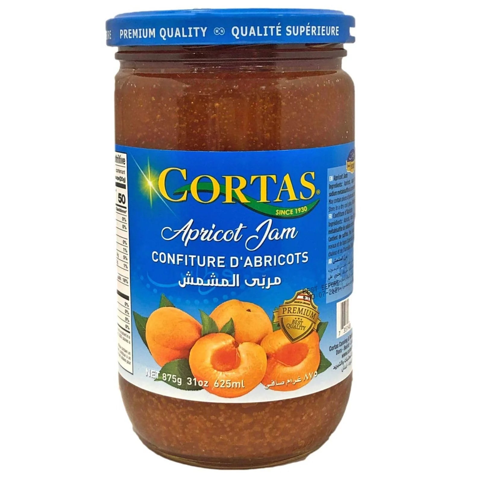 20 Case -Cortas - Apricot Jam 878g (Case of 12)