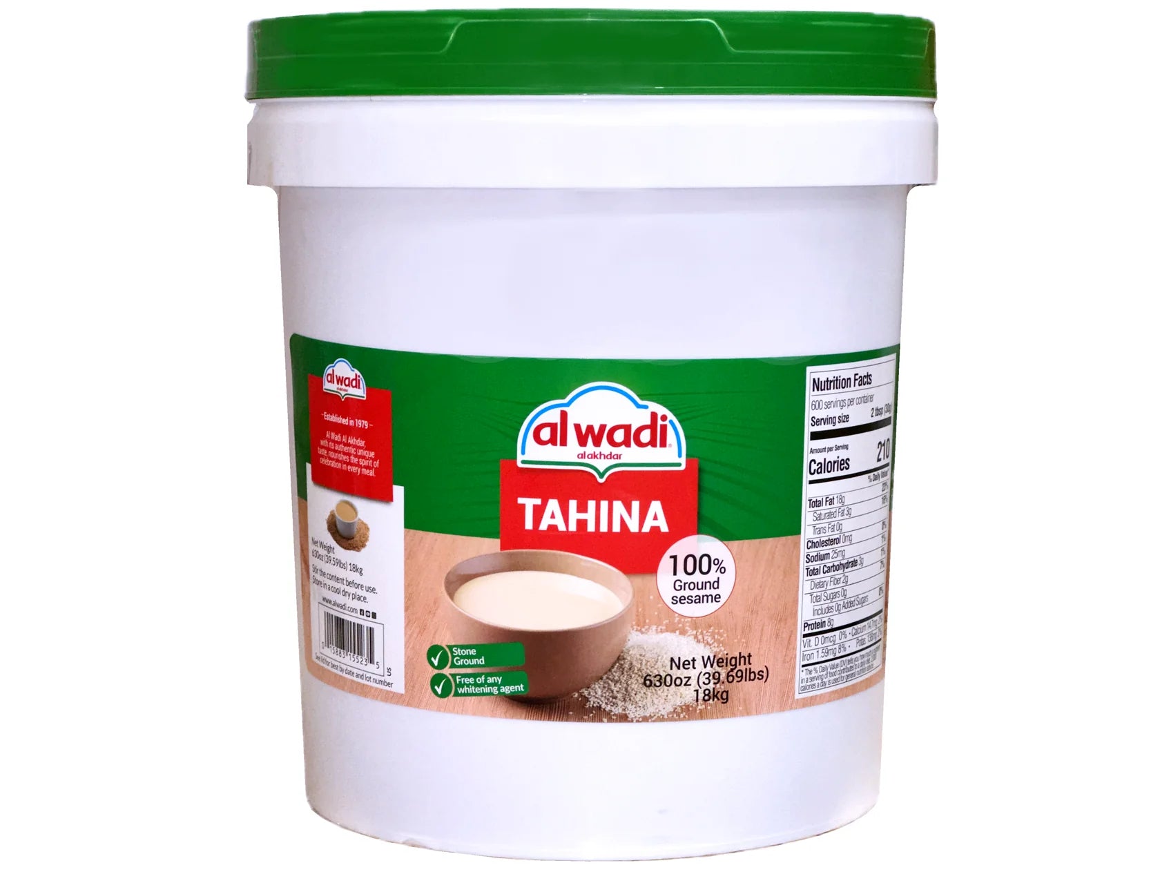 1 Pallet -   Superior Quality Tahini In Pail (40 Lb.) - 100% Ground Sesame , ( 20 of 40 LB Pail )