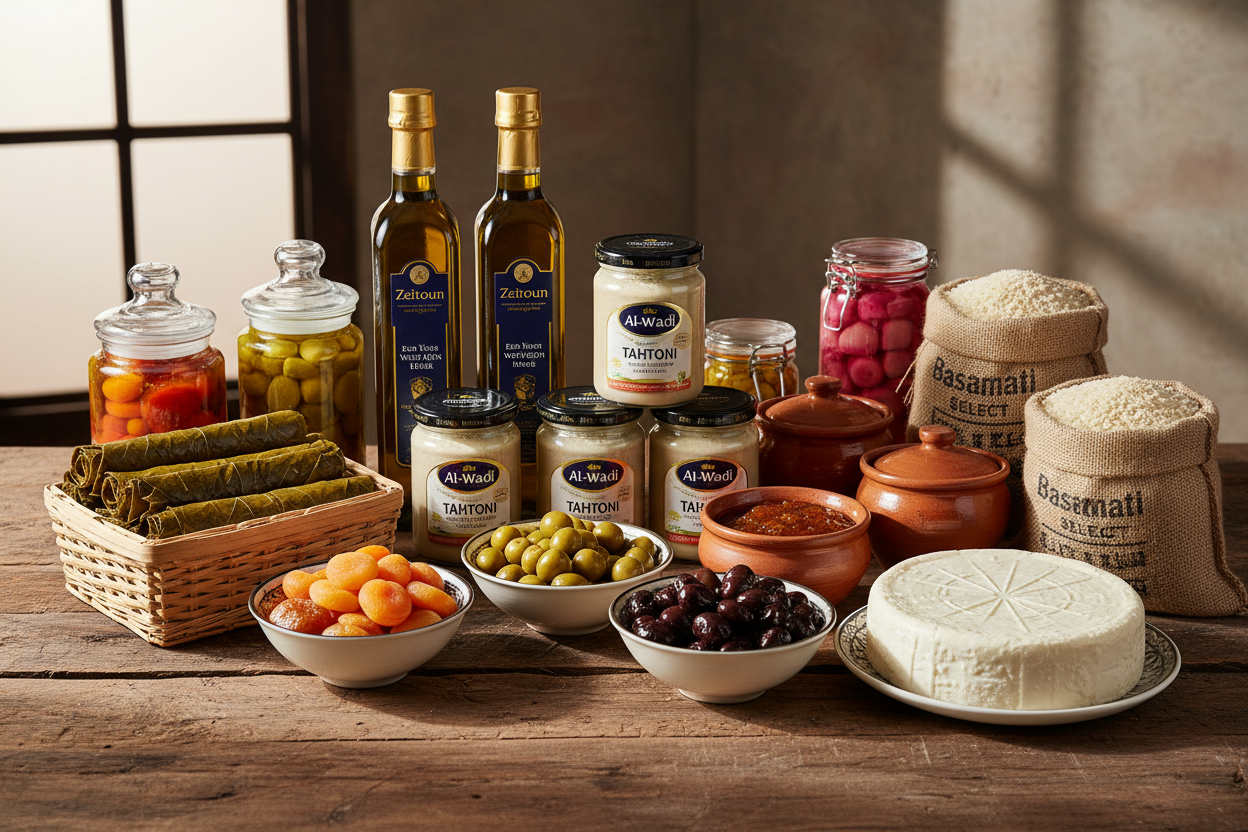 Stock up on a premium selection of authentic Middle Eastern and Mediterranean essentials, carefully sourced for quality and consistency. From rich Lebanese tahini and first cold-press extra virgin olive oils to olives, jams, grape leaves, cheeses, rice, and pickled specialties, these bulk and pallet offerings are ideal for restaurants, retailers, and distributors. Crafted by trusted brands and packed for value, this collection delivers tradition, flavor, and reliability at scale.